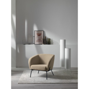 Poltrona rivestita in velluto Gambe metallo verniciato Sherry 75cm X 74cm H 69cm Stones