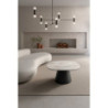 Tavolino con top in ceramica su vetro e struttura in metallo Antracite Pillar big 90cm X 90cm H 45cm Stones
