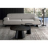 Tavolino con top in ceramica su vetro e struttura in metallo Nero Pillar big 90cm X 90cm H 45cm Stones