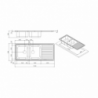 Lavello SAXT333A 116x50 cm 2 vasche gocciolatoio sinistro