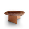 Tavolino in vetro martellato Fold big 90cm X 90cm H 35cm Stones
