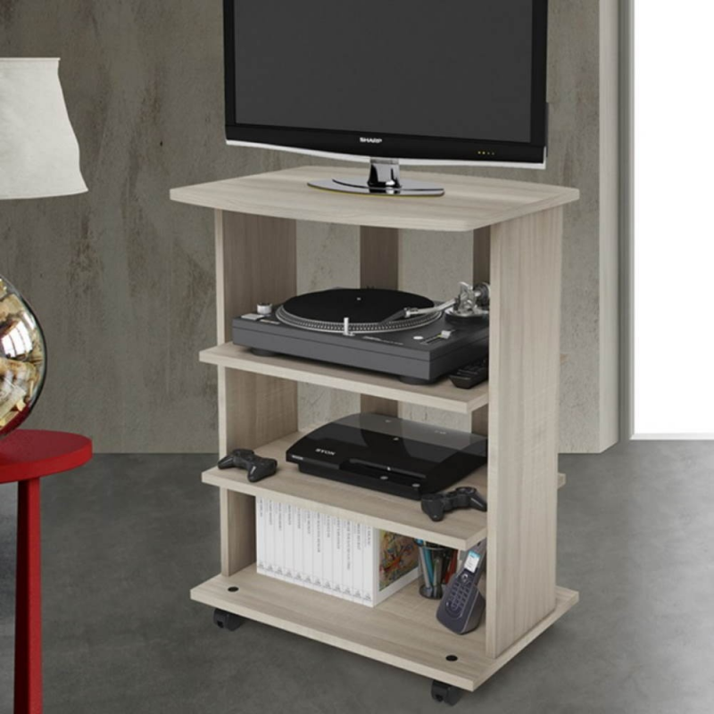 Carrello porta TV Elide 60x45x81H olmo