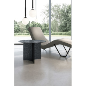 Tavolino in vetro martellato Fold small 60cm X 60cm H 44cm Stones