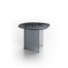 Tavolino in vetro martellato Fold small 60cm X 60cm H 44cm Stones