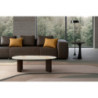 Tavolino con top in ceramica su vetro e struttura in metallo Bronzo Dolmen 55cm X 100cm H 35cm Stones
