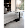 Tavolino con top in ceramica su vetro e struttura in metallo Antracite Menhir 45cm X 45cm H 53cm Stones