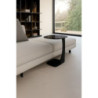 Tavolino con top in ceramica su vetro e struttura in metallo Nero Menhir 45cm X 45cm H 53cm Stones