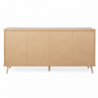Credenza Epik 52 rovere antracite grigio 3 ante 2 cassetti 180x40x88,3