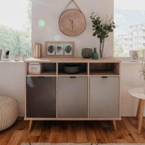 Zoom Credenza Epik 51 rovere antracite grigio 3 ante 120x40x88,3