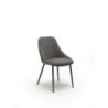 Set di 4 Sedie in tessuto easy-clean Gambe in metallo verniciato Kira 51cm X 59cm H 85cm Stones