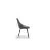 Set di 4 Sedie in tessuto easy-clean Gambe in metallo verniciato Kira 51cm X 59cm H 85cm Stones