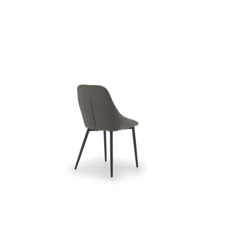 Set di 4 Sedie in tessuto easy-clean Gambe in metallo verniciato Kira 51cm X 59cm H 85cm Stones