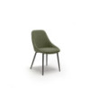 Set di 4 Sedie in tessuto easy-clean Gambe in metallo verniciato Kira 51cm X 59cm H 85cm Stones