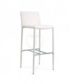 Sgabello in pelle ecologica Lion - set da 2 bianco