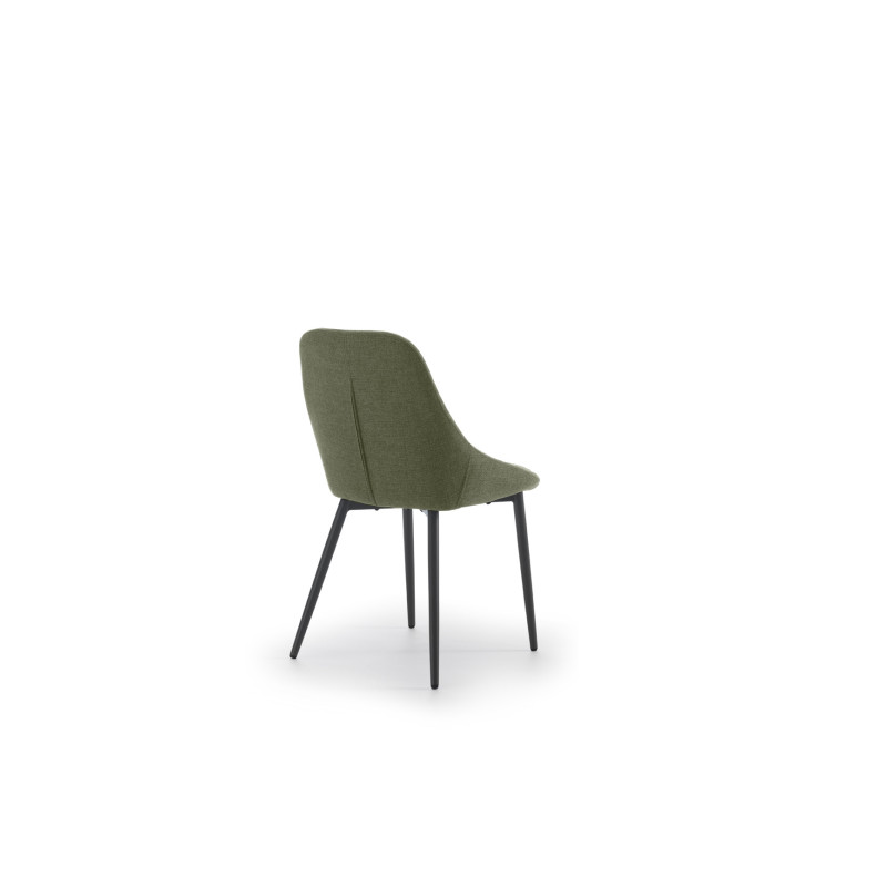 Set di 4 Sedie in tessuto easy-clean Gambe in metallo verniciato Kira 51cm X 59cm H 85cm Stones