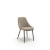 Set di 4 Sedie in tessuto easy-clean Gambe in metallo verniciato Kira 51cm X 59cm H 85cm Stones
