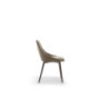 Set di 4 Sedie in tessuto easy-clean Gambe in metallo verniciato Kira 51cm X 59cm H 85cm Stones