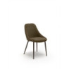 Set di 4 Sedie in tessuto easy-clean Gambe in metallo verniciato Kira 51cm X 59cm H 85cm Stones