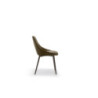 Set di 4 Sedie in tessuto easy-clean Gambe in metallo verniciato Kira 51cm X 59cm H 85cm Stones