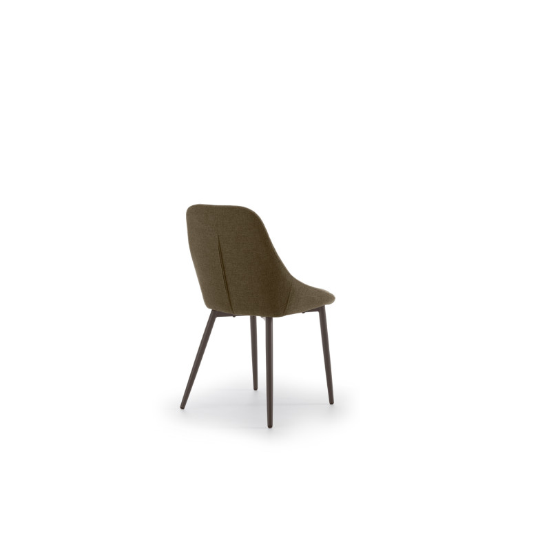 Set di 4 Sedie in tessuto easy-clean Gambe in metallo verniciato Kira 51cm X 59cm H 85cm Stones