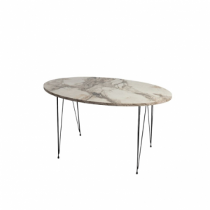 Tavolino ovale da salotto Terek p474 marmo bianco