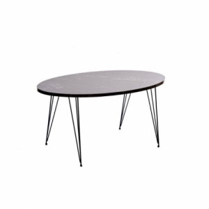 Tavolino ovale da salotto Terek p471 marmo nero