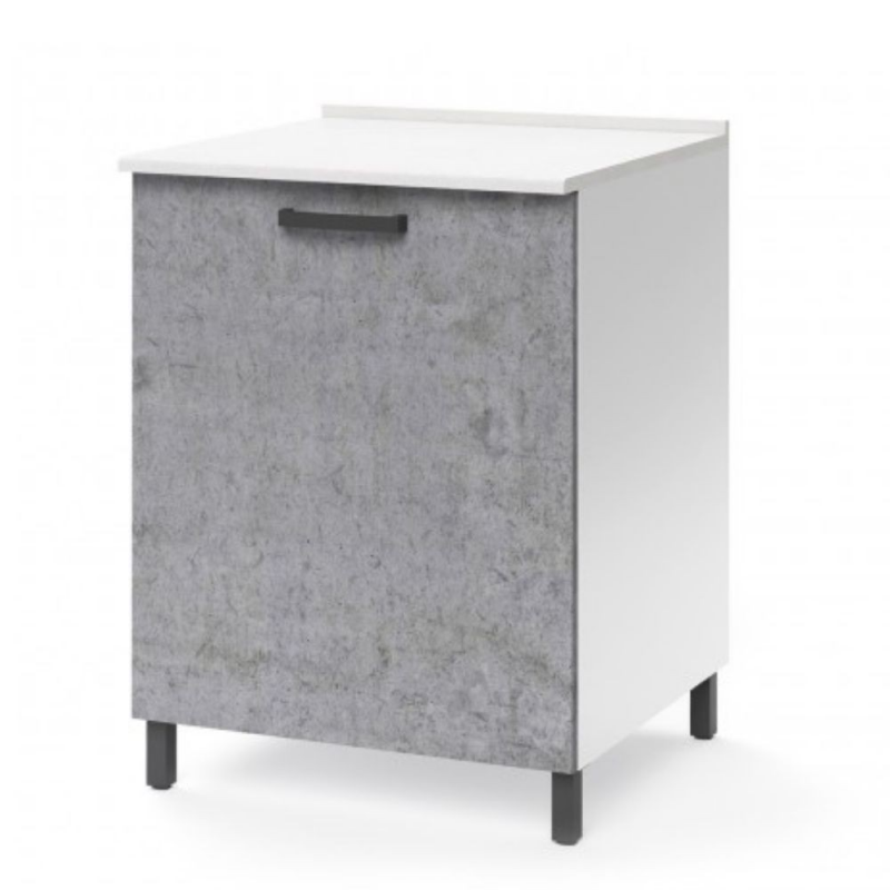 Base cucina con anta 60x50x85H cemento EFFEZETA ITALIA