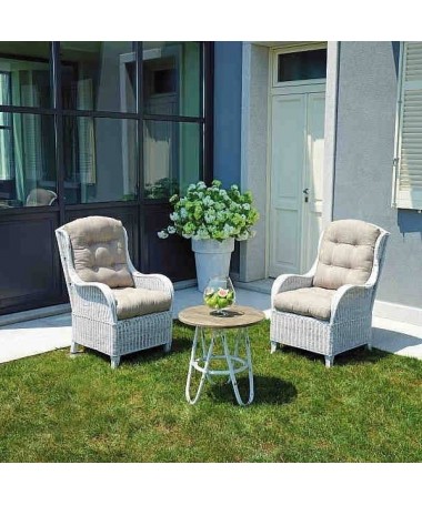 Set da giardino MOIA Agra in fibra naturale con cuscini