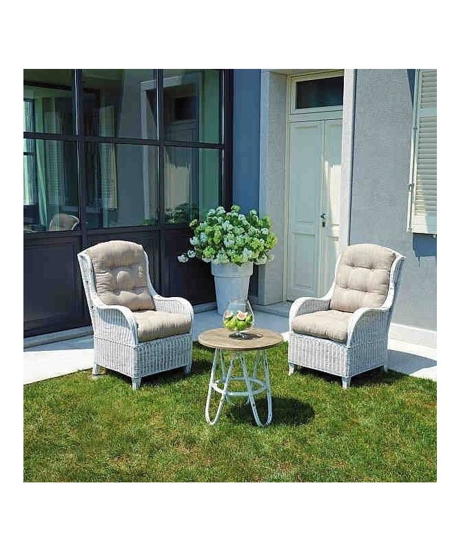 Set da giardino MOIA Agra in fibra naturale con cuscini