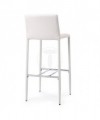Sgabello in pelle ecologica Lion - set da 2 bianco