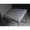 Set di 4 Sedie in tessuto easy-clean Gambe in metallo rivestito in tessuto in tinta Leda 42cm X 52cm H 96cm Stones