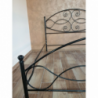 Letto matrimoniale Narciso ferro battuto nero argento