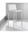 Sgabello in pelle ecologica Lion - set da 2 bianco