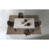Tavolo con top in ceramica su vetro e struttura in metallo Bronzo opaco Horus 90cm X 160-240cm H 76cm Stones