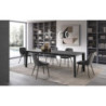 Tavolo con top in ceramica su vetro e struttura in metallo Antracite opaco Horus 90cm X 160-240cm H 76cm Stones