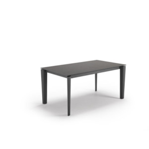 Tavolo con top in ceramica su vetro e struttura in metallo Antracite opaco Horus 90cm X 160-240cm H 76cm Stones