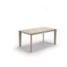Tavolo con top in ceramica su vetro e struttura in metallo Sabbia opaco Horus 40cm X 160-240cm H 76cm Stones