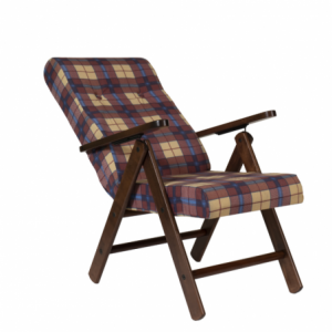 Zoom Poltrona regolabile Roma tessuto a scacchi bordeaux