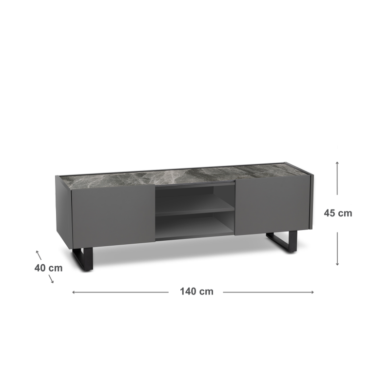 Porta TV 140 x 40 x H 45 cm Pegaso 40 cm X 140 cm H 45 cm Stones
