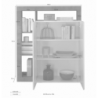 Credenza Mogol bianco lucido pero 108x42x127H