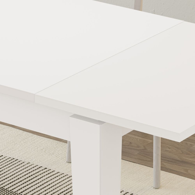 Tavolo allungabile Tolmen bianco 140x80 cm