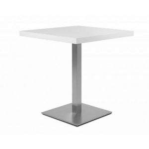 Tavolo Quadrato 70x70x75 h cm piano bianco e base cromo