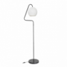 Lampada da terra a stelo Yumak MDL4256 grigio e paralume tessuto bianco