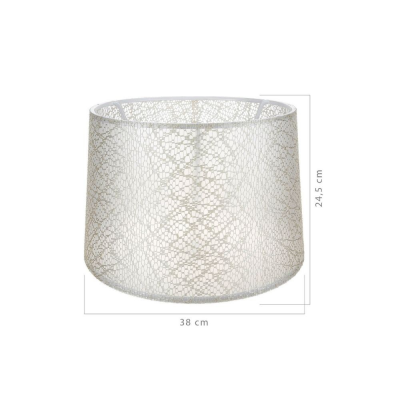 Paralume Deco ASZ1182 tessuto crema motivo ricamo