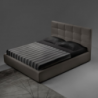 Letto matrimoniale contenitore Napoli tessuto tortora