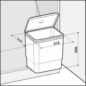Zoom Pattumiera estraibile Sesamo apertura automatica