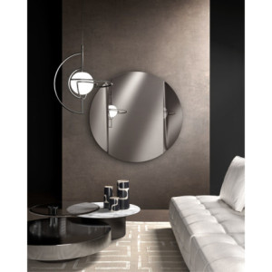 Specchio da parete con vetro finitura Argento Struttura in metallo Anubi Stones