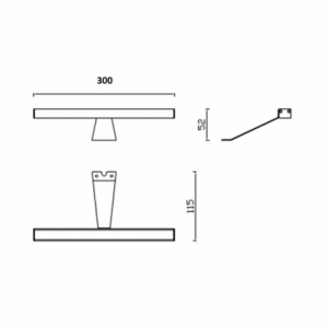 Zoom Lampada LED Kyra per bagno 300 mm cromata