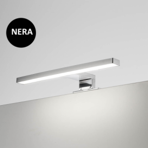 Lampada LED Kyra per bagno 300 mm nera
