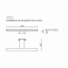 Lampada LED Atos cromata per bagno 5,6 watt
